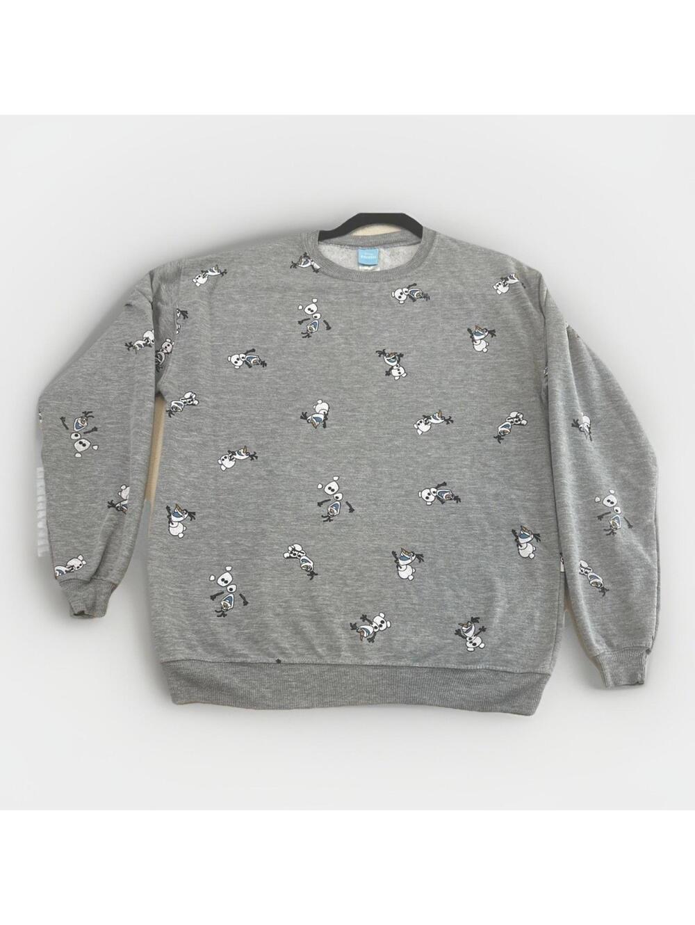 DISNEY FROZEN OLAF Print Long Sleeve Sweatshirt Cozy Festive Sz XS